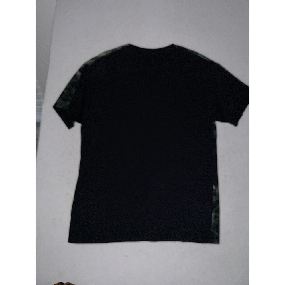 Y2K Flame Skull Shirt AOP Mens L Black Green Graphic T-Shirt Goth Jesse Pinkman - Picture 5 of 5